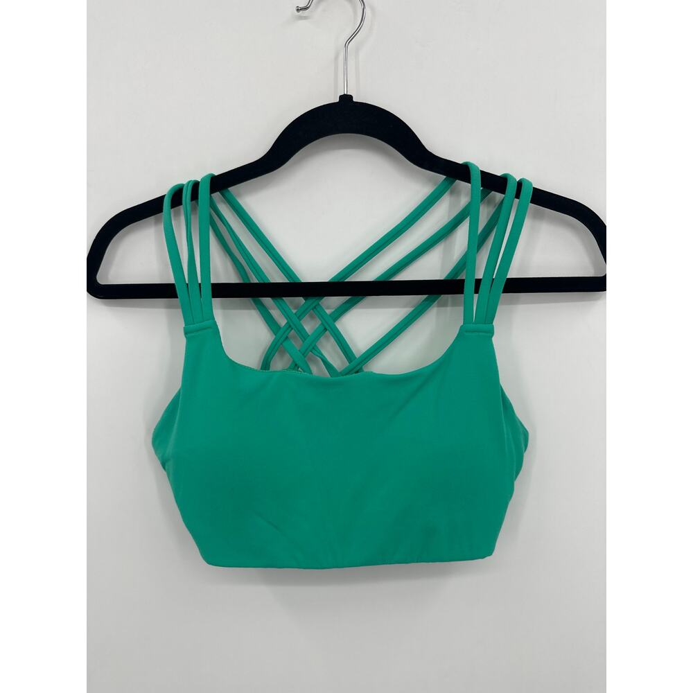 Athleta Hyper Focused Sports Bra in High Teal Size Medium Padded Cups